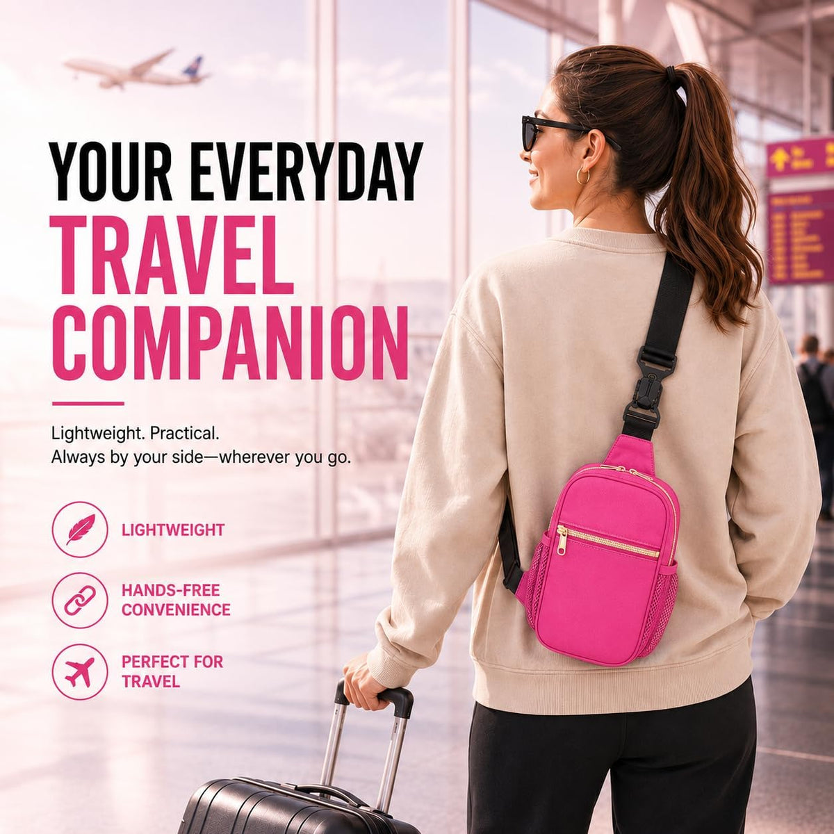 Anti Theft Crossbody Bags for Women & Men Sling Bag with RFID Blocking Travel Crossbody Bags for Women Crossbody Purse