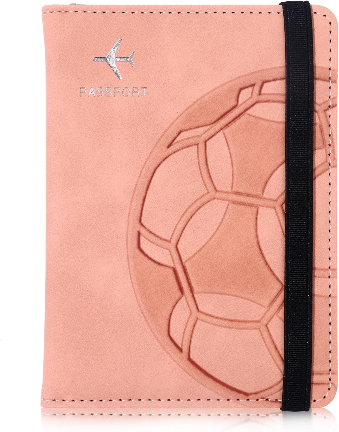 Passport Holder and Card Slot Combo RFID Blocking Leather Personalized Travel Passport Wallet for Men and Women US Passport Cover Protector (Map blue)