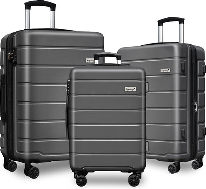 Explorer 20 Inch Carry On - Hardshell Suitcases with Front Pocket, Blue