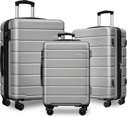 Explorer 20 Inch Carry On - Hardshell Suitcases with Front Pocket, Blue