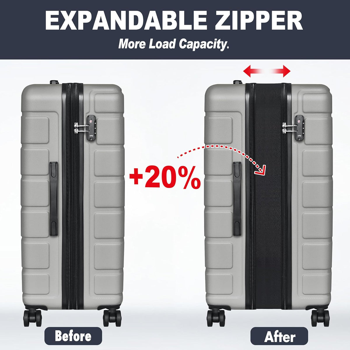 Explorer 20 Inch Carry On - Hardshell Suitcases with Front Pocket, Blue