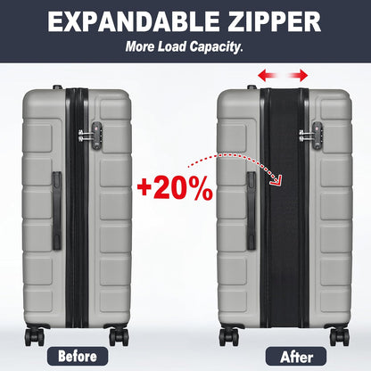 Explorer 20 Inch Carry On - Hardshell Suitcases with Front Pocket, Blue