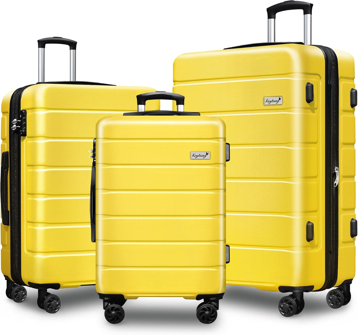 Explorer 20 Inch Carry On - Hardshell Suitcases with Front Pocket, Blue