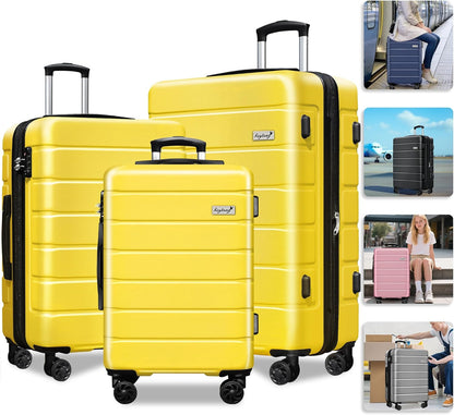 Explorer 20 Inch Carry On - Hardshell Suitcases with Front Pocket, Blue