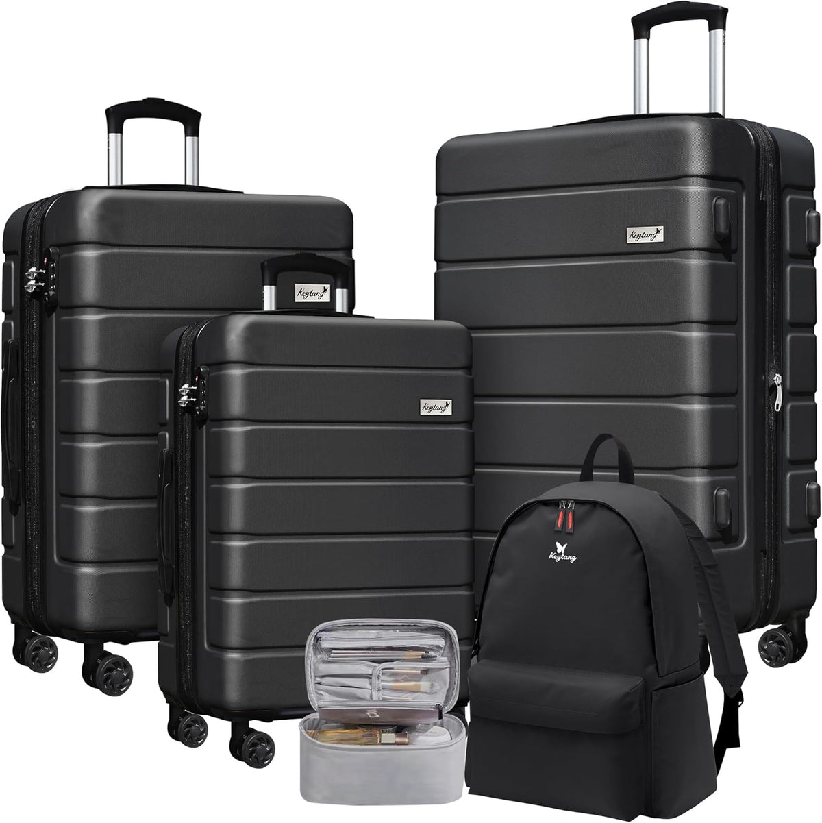Explorer 20 Inch Carry On - Hardshell Suitcases with Front Pocket, Blue