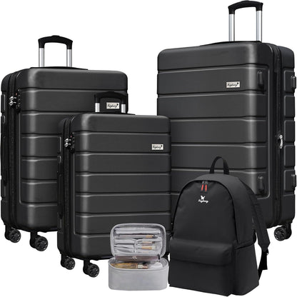 Explorer 20 Inch Carry On - Hardshell Suitcases with Front Pocket, Blue