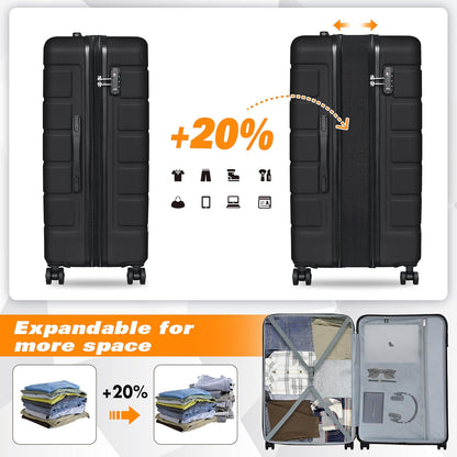 Explorer 20 Inch Carry On - Hardshell Suitcases with Front Pocket, Blue