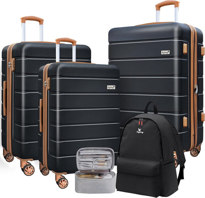 Explorer 20 Inch Carry On - Hardshell Suitcases with Front Pocket, Blue