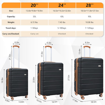 Explorer 20 Inch Carry On - Hardshell Suitcases with Front Pocket, Blue