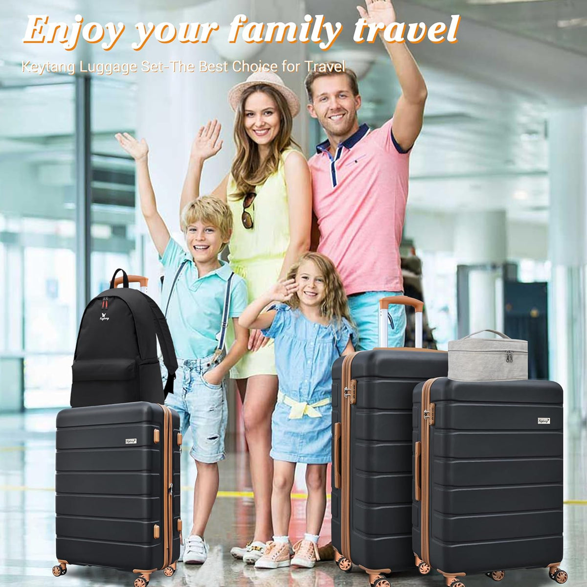 Explorer 20 Inch Carry On - Hardshell Suitcases with Front Pocket, Blue