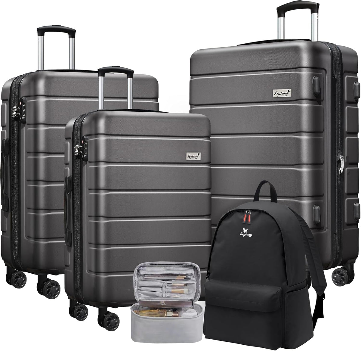 Explorer 20 Inch Carry On - Hardshell Suitcases with Front Pocket, Blue