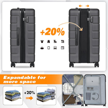 Explorer 20 Inch Carry On - Hardshell Suitcases with Front Pocket, Blue