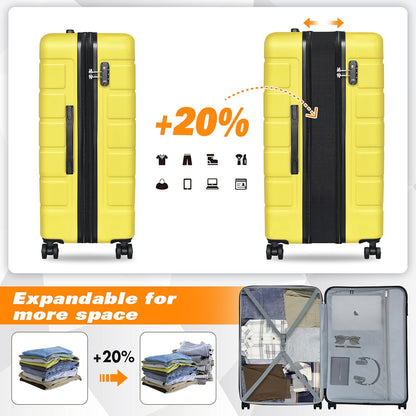 Explorer 20 Inch Carry On - Hardshell Suitcases with Front Pocket, Blue