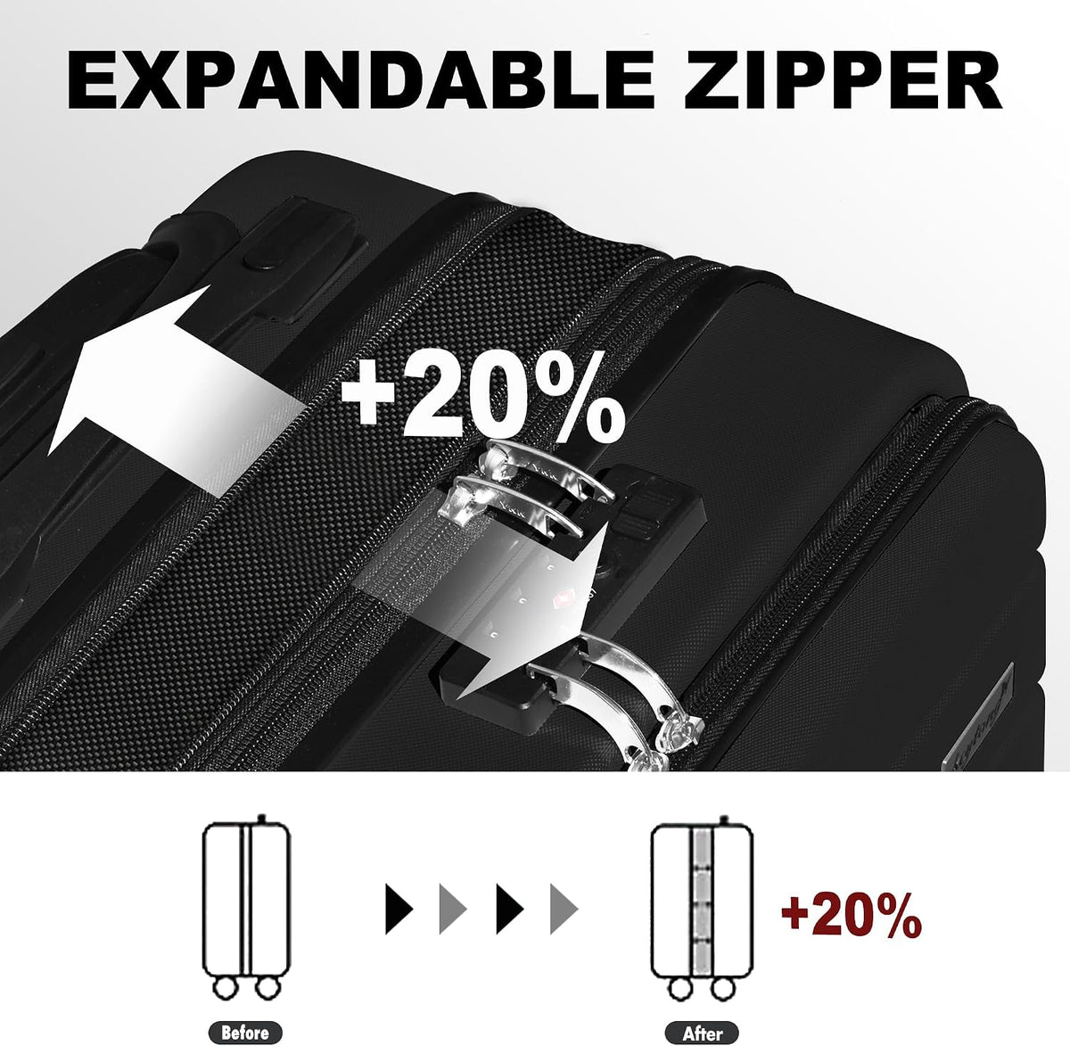Explorer 20 Inch Carry On - Hardshell Suitcases with Front Pocket, Blue