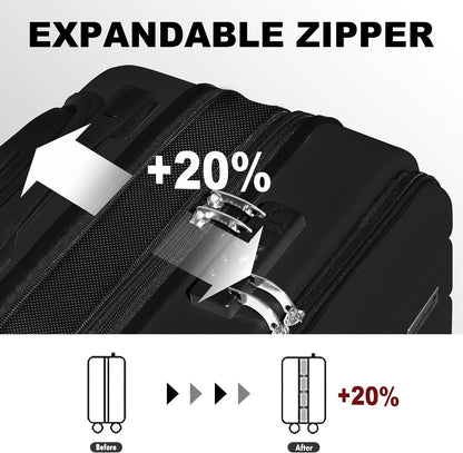 Explorer 20 Inch Carry On - Hardshell Suitcases with Front Pocket, Blue