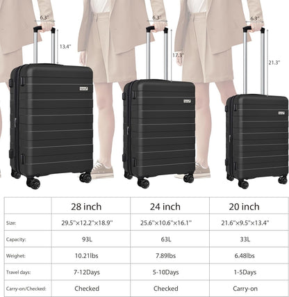 Explorer 20 Inch Carry On - Hardshell Suitcases with Front Pocket, Blue