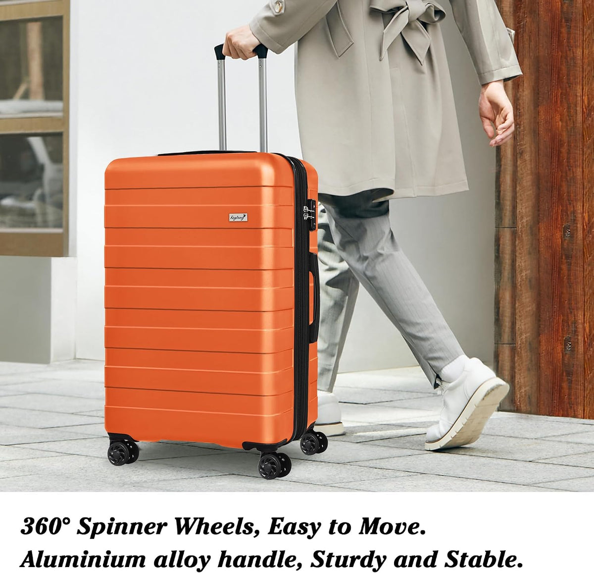 Explorer 20 Inch Carry On - Hardshell Suitcases with Front Pocket, Blue