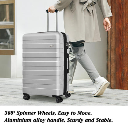 Explorer 20 Inch Carry On - Hardshell Suitcases with Front Pocket, Blue