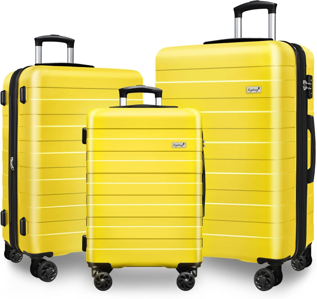 Explorer 20 Inch Carry On - Hardshell Suitcases with Front Pocket, Blue