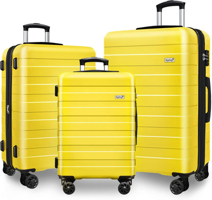 Explorer 20 Inch Carry On - Hardshell Suitcases with Front Pocket, Blue