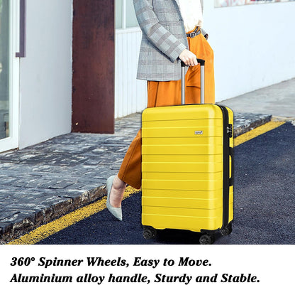 Explorer 20 Inch Carry On - Hardshell Suitcases with Front Pocket, Blue