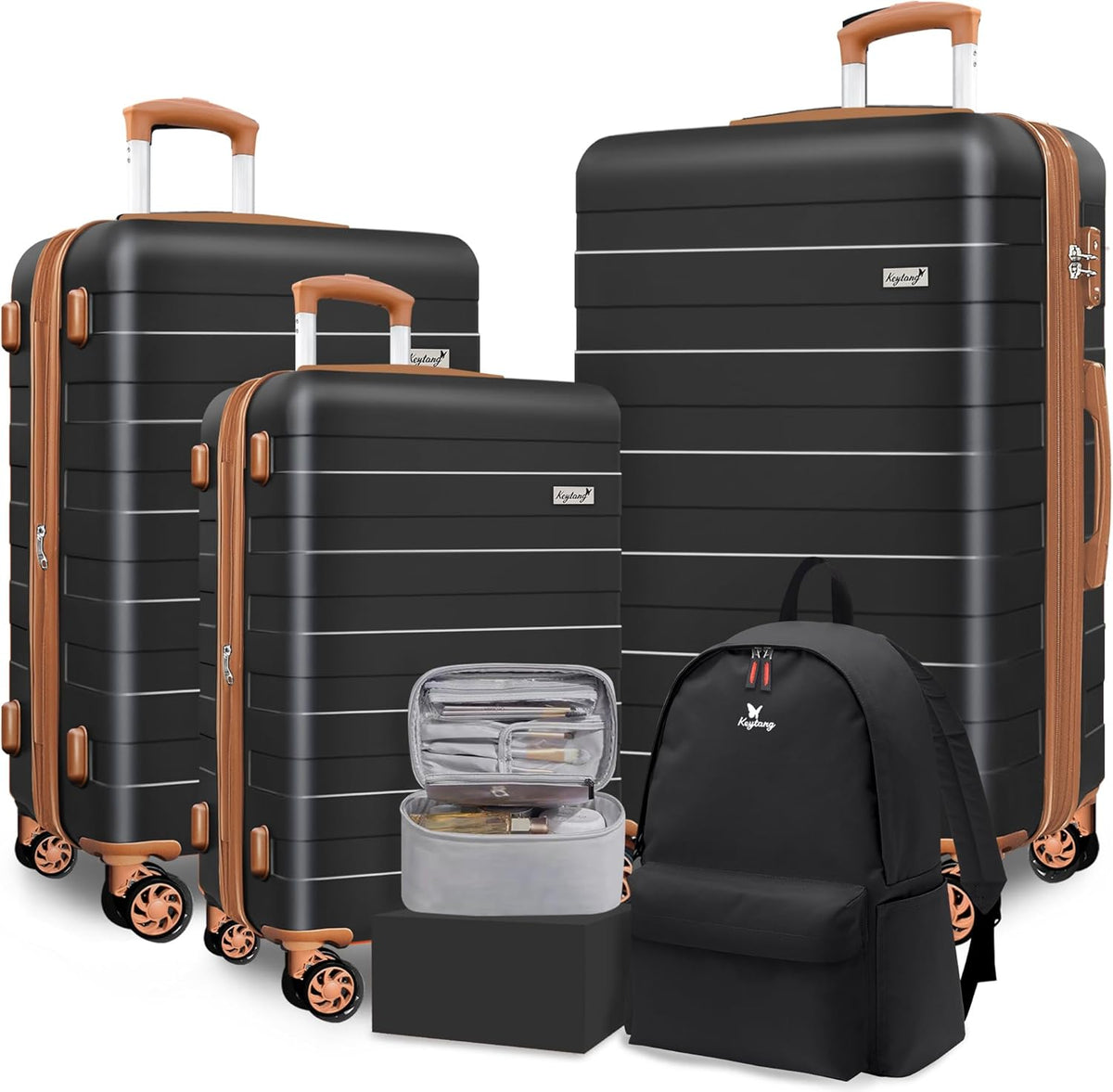 Explorer 20 Inch Carry On - Hardshell Suitcases with Front Pocket, Blue
