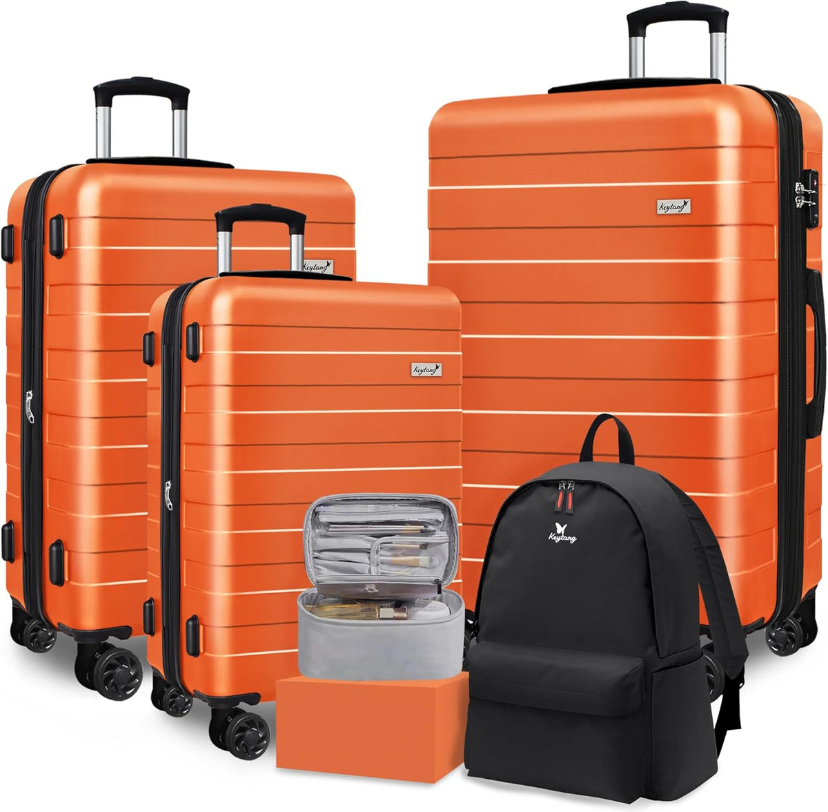 Explorer 20 Inch Carry On - Hardshell Suitcases with Front Pocket, Blue