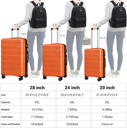 Explorer 20 Inch Carry On - Hardshell Suitcases with Front Pocket, Blue