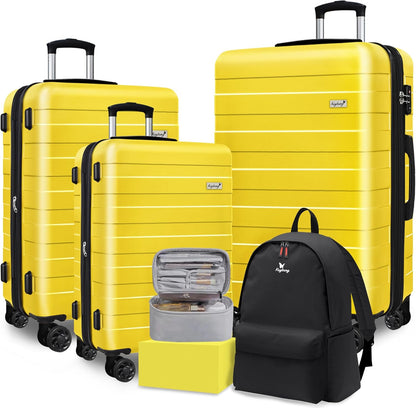 Explorer 20 Inch Carry On - Hardshell Suitcases with Front Pocket, Blue