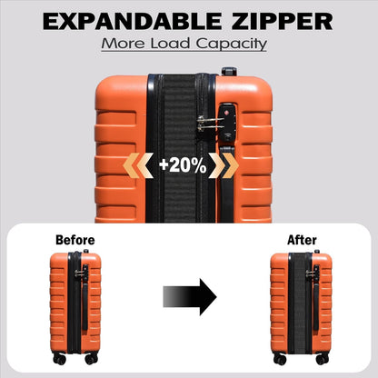 Explorer 20 Inch Carry On - Hardshell Suitcases with Front Pocket, Blue