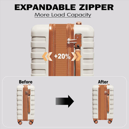 Explorer 20 Inch Carry On - Hardshell Suitcases with Front Pocket, Blue