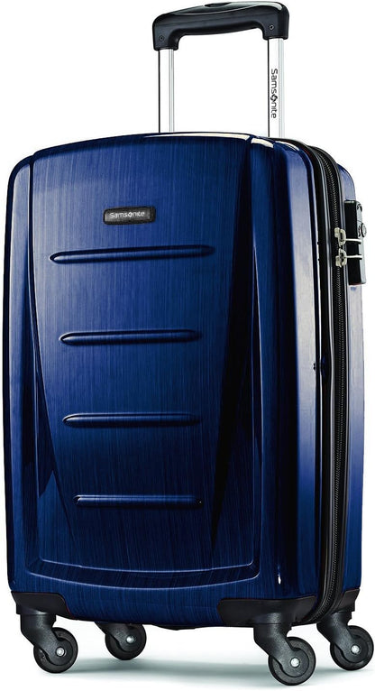 Winfield 2 Hardside Luggage with Spinner Wheels, Carry-On 20-Inch, Deep Blue