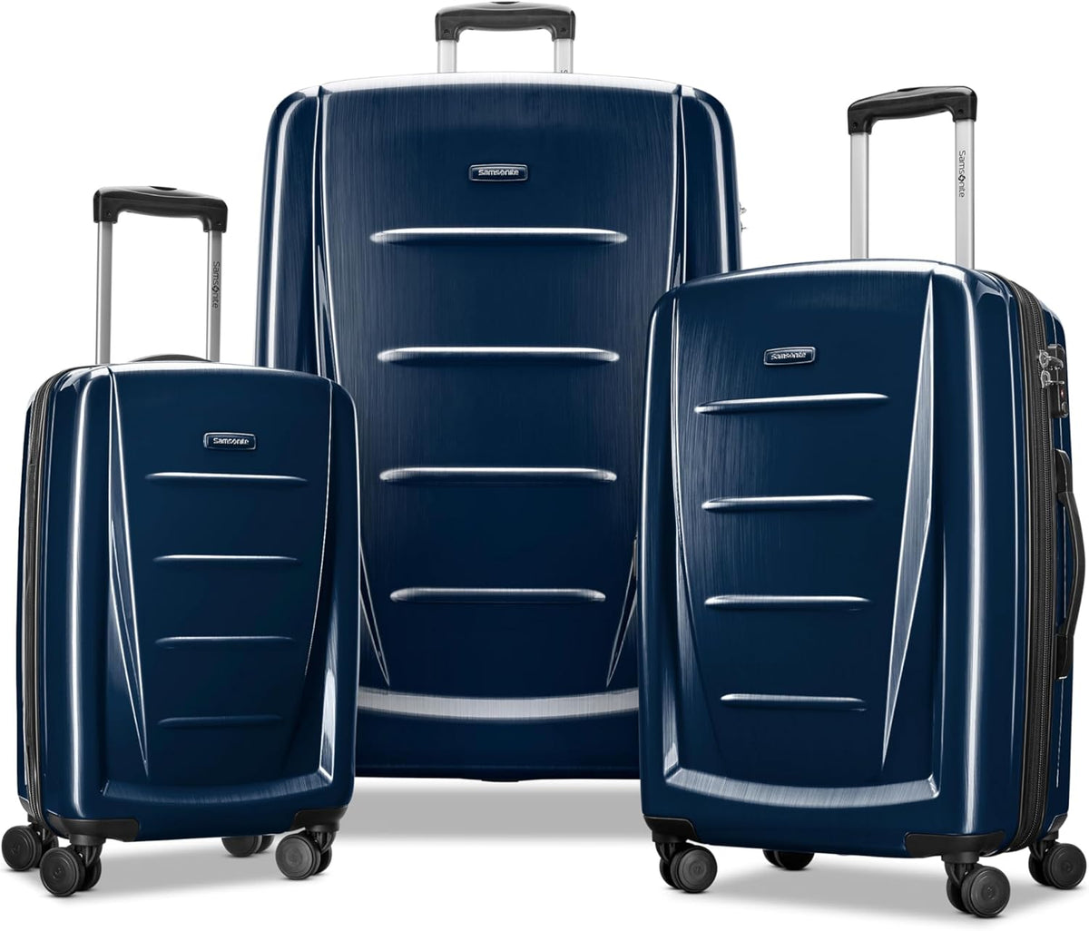 Winfield 2 Hardside Luggage with Spinner Wheels, Carry-On 20-Inch, Deep Blue