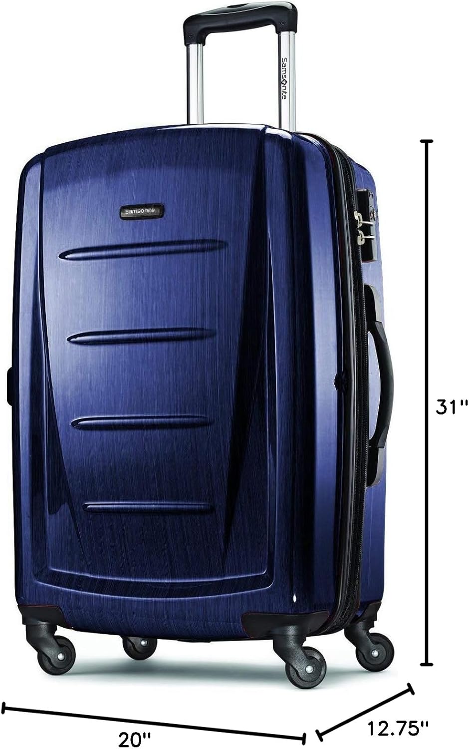 Winfield 2 Hardside Luggage with Spinner Wheels, Carry-On 20-Inch, Deep Blue