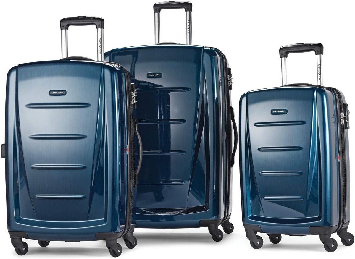 Winfield 2 Hardside Luggage with Spinner Wheels, Carry-On 20-Inch, Deep Blue