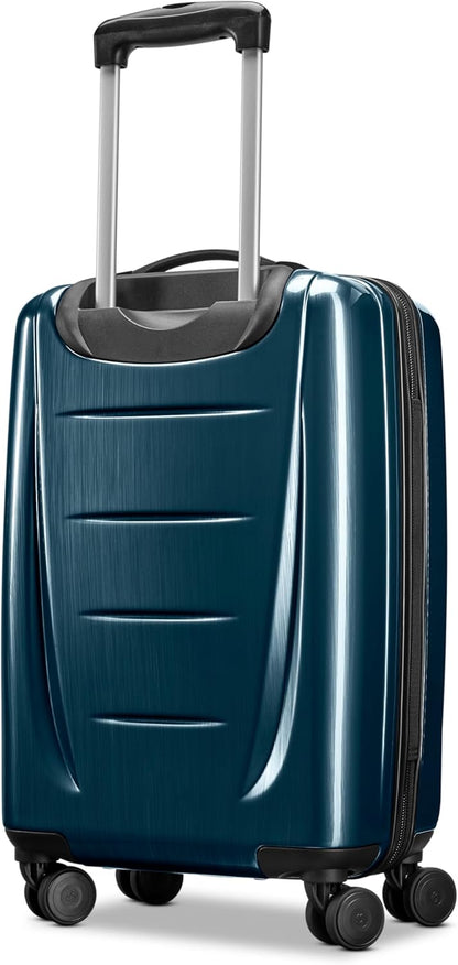 Winfield 2 Hardside Luggage with Spinner Wheels, Carry-On 20-Inch, Deep Blue