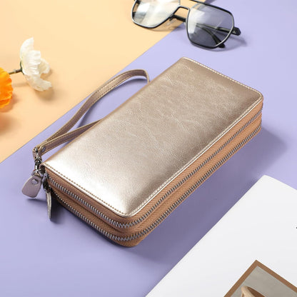 Small Compact Women Wallet RFID Blocking Genuine Leather Bifold Purse with ID Windows - Colors B
