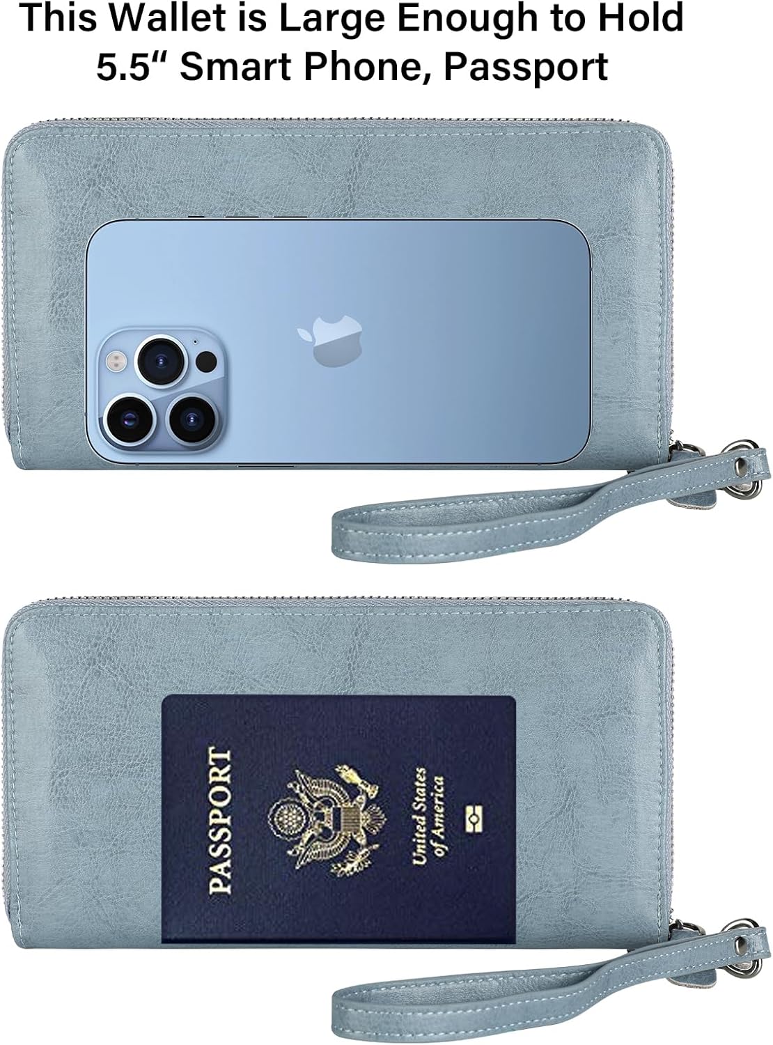 Small Compact Women Wallet RFID Blocking Genuine Leather Bifold Purse with ID Windows - Colors B