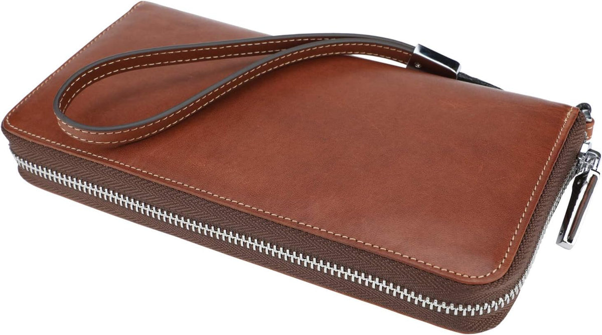 Small Compact Women Wallet RFID Blocking Genuine Leather Bifold Purse with ID Windows - Colors B