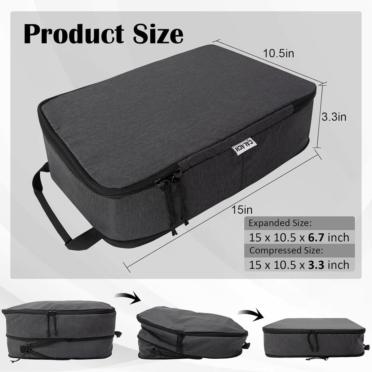 Compression Packing Cubes for Travel Essentials, 2 Set Expandable Compression Bags for Travel Packing Cubes for Suitcase Luggage Organizer Bags, Blue Mesh