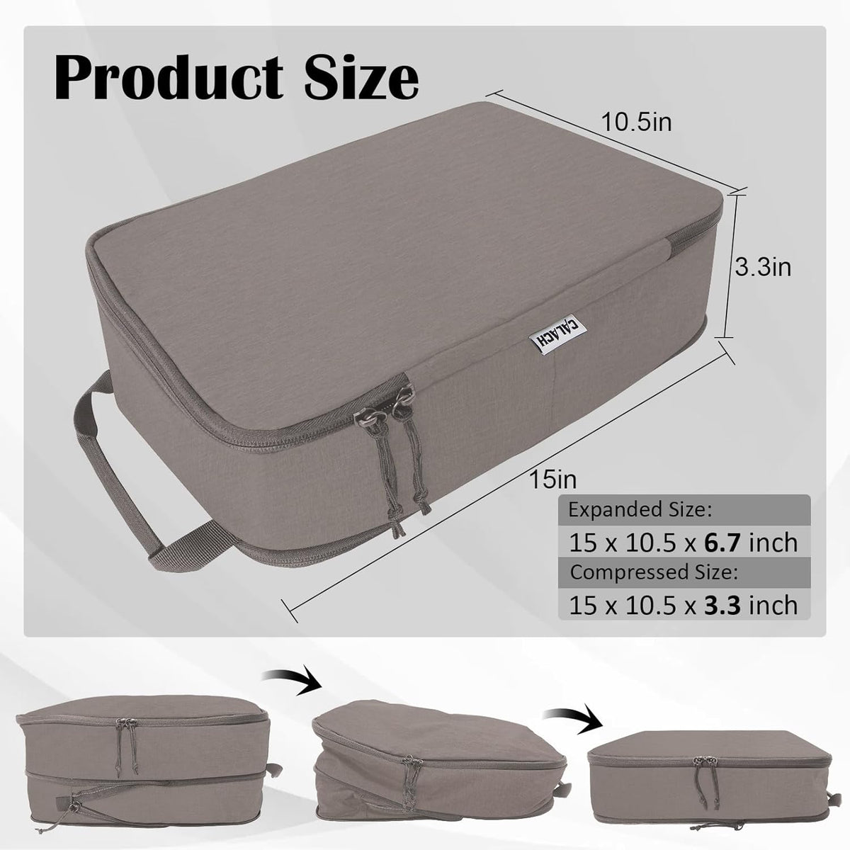 Compression Packing Cubes for Travel Essentials, 2 Set Expandable Compression Bags for Travel Packing Cubes for Suitcase Luggage Organizer Bags, Blue Mesh