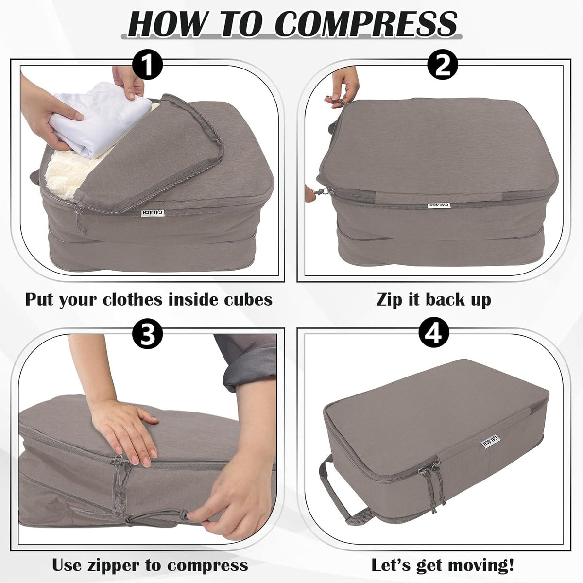 Compression Packing Cubes for Travel Essentials, 2 Set Expandable Compression Bags for Travel Packing Cubes for Suitcase Luggage Organizer Bags, Blue Mesh