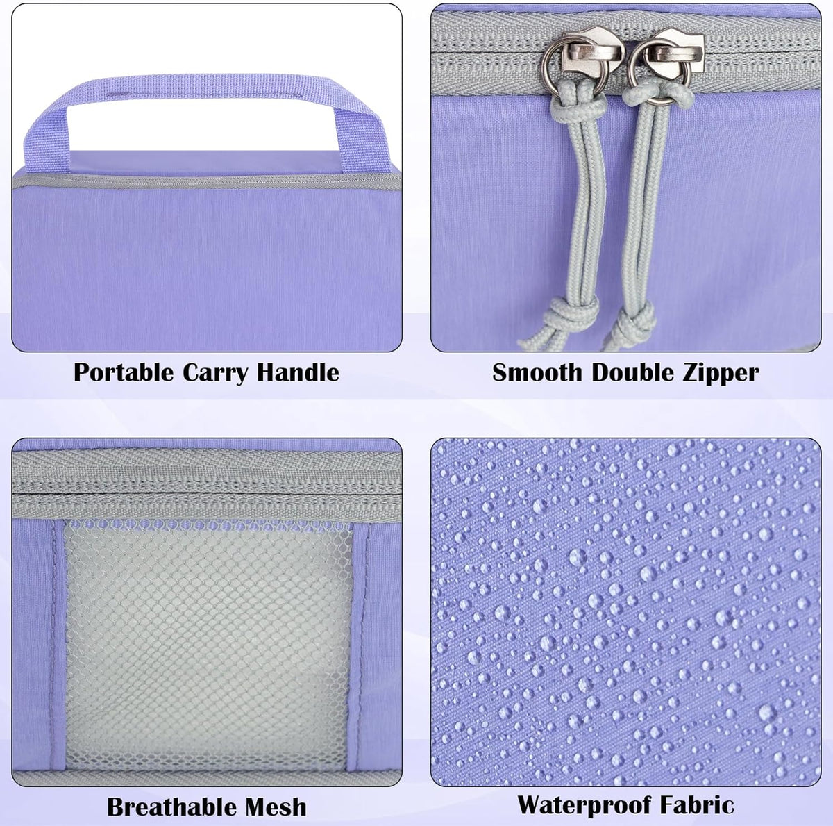 Compression Packing Cubes for Travel Essentials, 2 Set Expandable Compression Bags for Travel Packing Cubes for Suitcase Luggage Organizer Bags, Blue Mesh