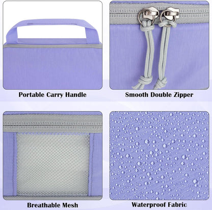 Compression Packing Cubes for Travel Essentials, 2 Set Expandable Compression Bags for Travel Packing Cubes for Suitcase Luggage Organizer Bags, Blue Mesh