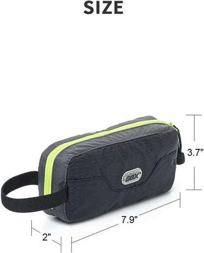 Travel Small Toiletry Bag for Men Nylon Dopp Kit Medicine Bag Travel Organizer Pouch Shave Kits for Teens Toiletry Essentials Bathroom Compact Purple 9.8 * 4.3 * 3.3 Inches