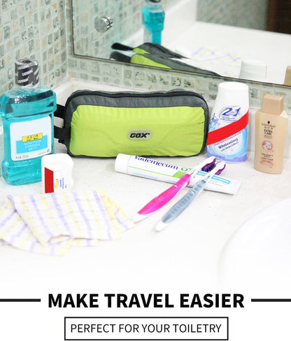 Travel Small Toiletry Bag for Men Nylon Dopp Kit Medicine Bag Travel Organizer Pouch Shave Kits for Teens Toiletry Essentials Bathroom Compact Purple 9.8 * 4.3 * 3.3 Inches
