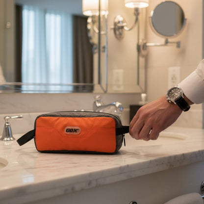 Travel Small Toiletry Bag for Men Nylon Dopp Kit Medicine Bag Travel Organizer Pouch Shave Kits for Teens Toiletry Essentials Bathroom Compact Purple 9.8 * 4.3 * 3.3 Inches