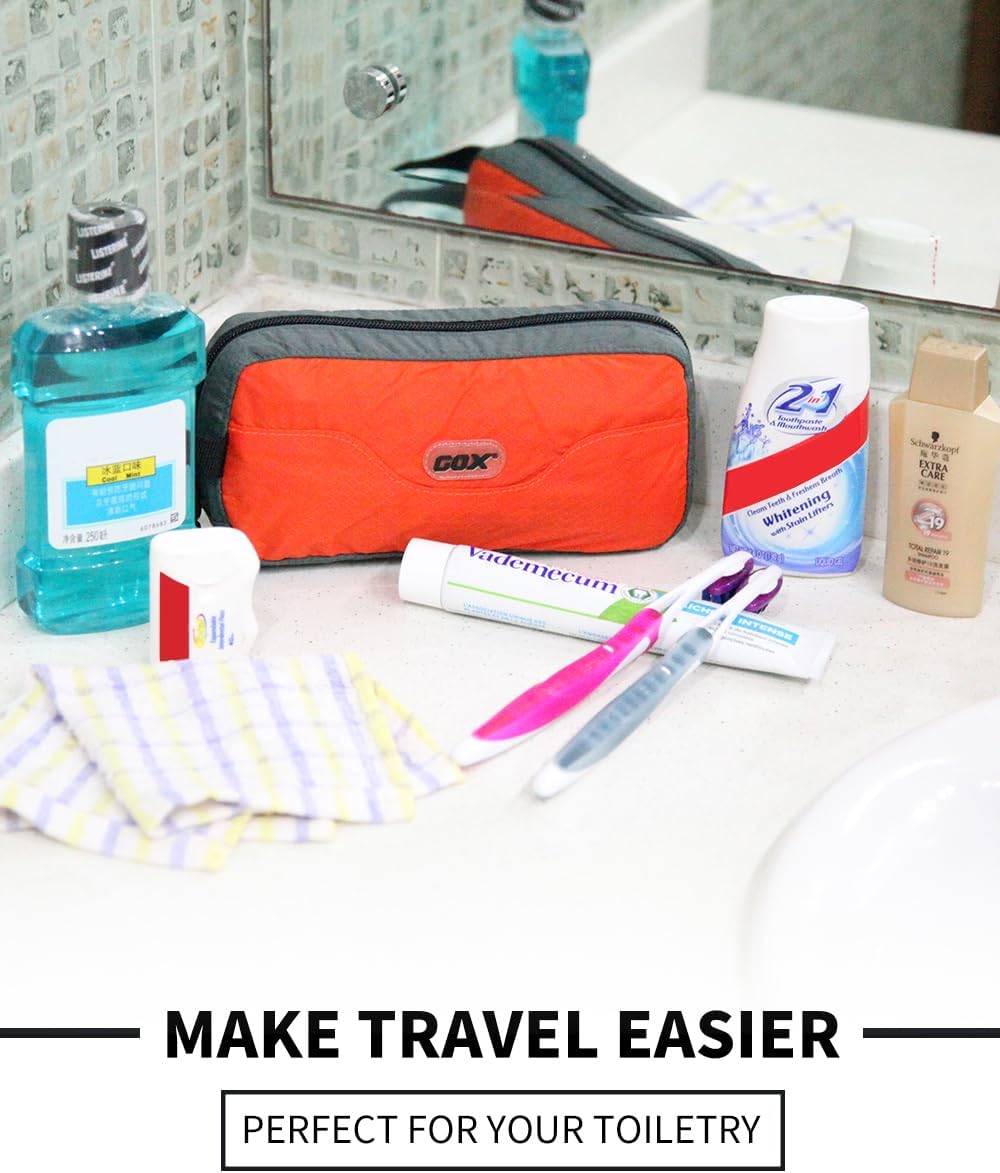 Travel Small Toiletry Bag for Men Nylon Dopp Kit Medicine Bag Travel Organizer Pouch Shave Kits for Teens Toiletry Essentials Bathroom Compact Purple 9.8 * 4.3 * 3.3 Inches