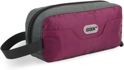 Travel Small Toiletry Bag for Men Nylon Dopp Kit Medicine Bag Travel Organizer Pouch Shave Kits for Teens Toiletry Essentials Bathroom Compact Purple 9.8 * 4.3 * 3.3 Inches