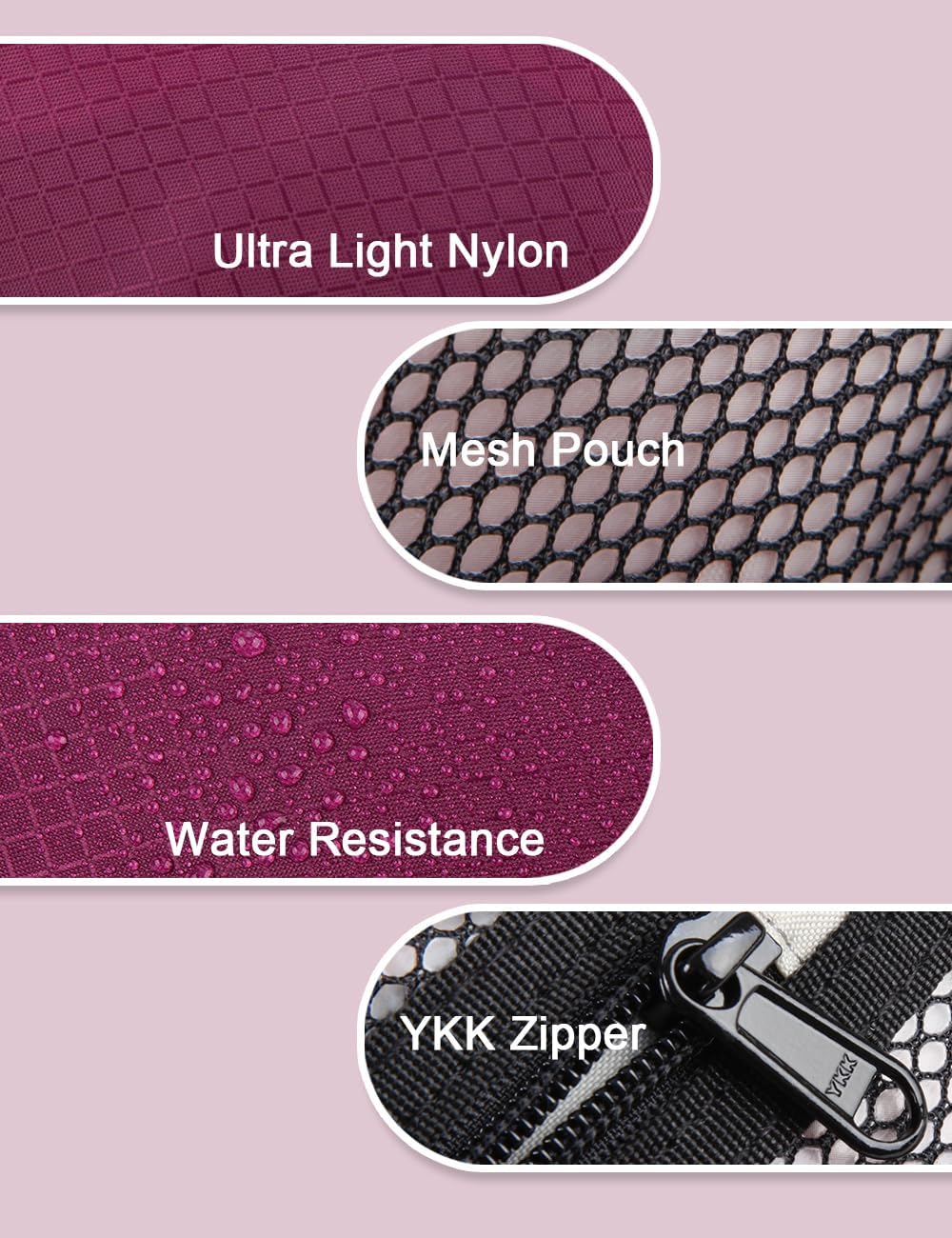 Travel Small Toiletry Bag for Men Nylon Dopp Kit Medicine Bag Travel Organizer Pouch Shave Kits for Teens Toiletry Essentials Bathroom Compact Purple 9.8 * 4.3 * 3.3 Inches